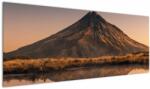 Mivali Tablou oglindirea muntelui Taranaki, Noua Zeelanda, dintr-o bucată 145x58 cm (V021545V14558)