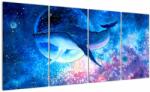 Mivali Tablou - Balena spațială, din patru bucăți 160x80 cm (V023019V16080)