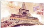 Mivali Tablou pe sticlă - Prriveliștea din Paris, dintr-o bucată 100x50 cm pe sticlă (V023431V10050GD)
