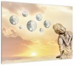 Mivali Tablou pe sticlă - Timp pentru meditații, dintr-o bucată 70x50 cm pe sticlă (V023026V7050GD)