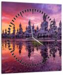 Mivali Tablou - Buddha la apus (cu ceas), dintr-o bucată 30x30 cm cu ceas (V022840V3030C)