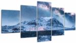 Mivali Tablou cu munți și ceul cu stele, din cinci bucăți 150x80 cm (V022181V150805PCS)