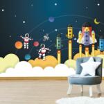 Mivali Fototapet - Astronauți în spațiu, ilustrație, vlies, 343x238 cm (T100605TQ7)
