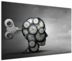 Mivali Tablou artistic cu cu cap și ceas, dintr-o bucată 120x80 cm (V022028V12080)