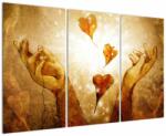 Mivali Tablou - pictura mâinilor pline de dragoste, din trei bucăți 120x80 cm (V021978V120803PCS)