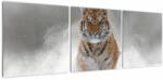 Mivali Tablou cutigru fugind prin zăpadă, din trei bucăți 120x40 cm (V020719V12040)