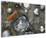 Mivali Tablou - decorațiuni argintii de Crăciun, dintr-o bucată 120x80 cm (V020310V12080)