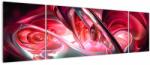 Mivali Tabloul fractalilor în roșu, din trei bucăți 170x50 cm (V020069V17050)