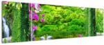 Mivali Tablou - Grădina magică cu lebede, din trei bucăți 170x50 cm (V022914V17050)