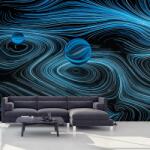 Mivali Fototapet - Abstract - linii albastre, vlies, 343x238 cm (T100188TQ7)