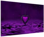 Mivali Tablou ci inima violetă, dintr-o bucată 120x80 cm (V020396V12080)