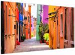 Mivali Tablou cu străduță colorata italiană, dintr-o bucată 120x70 cm (V021237V12070)