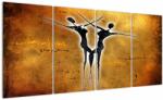 Mivali Tablou perechii dansând pictate, din patru bucăți 160x80 cm (V021968V16080)