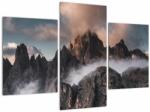 Mivali Tablou - Dolomiți Italieni ascunși în ceață, din trei bucăți 90x60 cm (V021678V90603PCS)