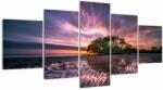 Mivali Tablou copacului pe plajă, din cinci bucăți 150x80 cm (V020664V150805PCS)