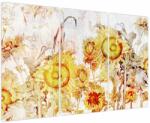 Mivali Tablou - Floarea-soarelui, pictură, din trei bucăți 120x80 cm (V024010V120803PCS)