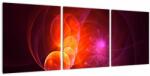 Mivali Tabloul modern cu abstracțiune roz, din trei bucăți 90x30 cm (V020129V9030)