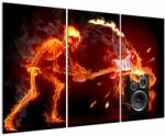 Mivali Tablou - Muzica în flăcări, din trei bucăți 120x80 cm (V022217V120803PCS)