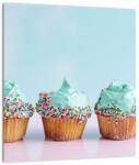 Mivali Tablou pe sticlă cu cupcakes, dintr-o bucată 30x30 cm pe sticlă (V021261V3030GD)