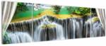 Mivali Tablou - Privire la cascade magice, din trei bucăți 170x50 cm (V022798V17050)