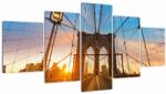 Mivali Tablou - Podul Brooklyn, Manhattan, New York (cu ceas), din cinci bucăți 150x80 cm cu ceas (V023326V15080C)