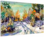 Mivali Tablou - Drum înzăpezit prin pădure, dintr-o bucată 90x60 cm (V023245V9060)
