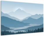 Mivali Tablou - Munții cu privirea graficeanului, dintr-o bucată 90x60 cm (V022118V9060)