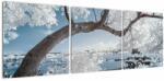Mivali Tablou cu copac înzăpezit lângă apă, din trei bucăți 120x40 cm (V020718V12040)