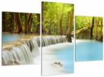 Mivali Tablou cu cascada Huai Mae Kamin în pădure, din trei bucăți 90x60 cm (V020933V90603PCS)