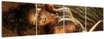 Mivali Tablou cu femeia întinsă pe plajă, din patru bucăți 160x40 cm (V020827V16040)