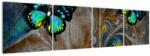 Mivali Tablou - Fluturi strălucitori în imagine, din patru bucăți 160x40 cm (V022761V16040)