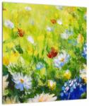 Mivali Tablou - Pictură în ulei, pajiște înflorită, dintr-o bucată 40x40 cm (V023039V4040)