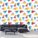 Mivali Fototapet - Triunghiuri abstracte, vlies, 392x272 cm (T100677TQ8)