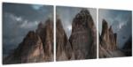 Mivali Tablou - Trei Dinți, Dolomiți Italieni, din trei bucăți 90x30 cm (V021677V9030)