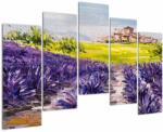 Mivali Tablou - Provence, Franța, pictură în ulei, din cinci bucăți 125x90 cm (V022948V12590)