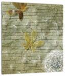 Mivali Tablou pe sticlă - Păpădii suflate de vânt, dintr-o bucată 30x30 cm pe sticlă (V022805V3030GD)