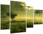 Mivali Tablou - Pădurea trezită (cu ceas), din patru bucăți 110x75 cm cu ceas (V022387V11075C)