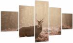 Mivali Tablou - Cerb în pădure, din cinci bucăți 125x70 cm (V023738V12570)
