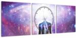 Mivali Tablou - Conexiune cu univers (cu ceas), din trei bucăți 90x30 cm cu ceas (V022925V9030C)
