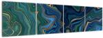 Mivali Tablou - Marmură verde- albastru, din patru bucăți 160x40 cm (V022926V16040)
