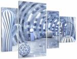 Mivali Tablou - 3D Abstract (cu ceas), din patru bucăți 110x75 cm cu ceas (V022995V11075C)