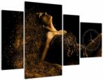 Mivali Tablou - Femeia din aur (cu ceas), din patru bucăți 110x75 cm cu ceas (V023500V11075C)
