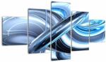 Mivali Tabloul cu abstracție albastră, din cinci bucăți 125x70 cm (V020061V12570)