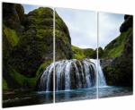Mivali Tablou - Stânci cu cascadă, din trei bucăți 120x80 cm (V022688V120803PCS)