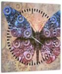 Mivali Tablou - Fluture steampunk (cu ceas), dintr-o bucată 30x30 cm cu ceas (V022985V3030C)