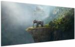 Mivali Tablou - Elefant în vârful Taj Mahalului, dintr-o bucată 200x100 cm (V023050V200100)