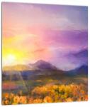 Mivali Tablou pe sticlă - Răsărit, dintr-o bucată 30x30 cm pe sticlă (V021453V3030GD)