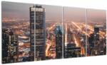 Mivali Tabloul cu metropolă luminată, din patru bucăți 160x80 cm (V020042V16080)