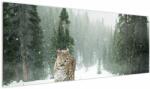 Mivali Tablou cu leopard în zăpadă, dintr-o bucată 145x58 cm (V020880V14558)