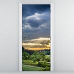 Mivali Fototapet pentru ușă - Peisaj cu razele solare (D020694D95205)